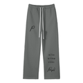 Unisex Solid Color Fleece Straight Leg Pants