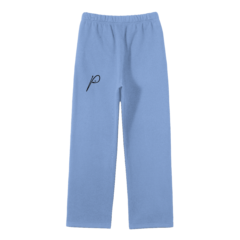Unisex Solid Color Fleece Straight Leg Pants