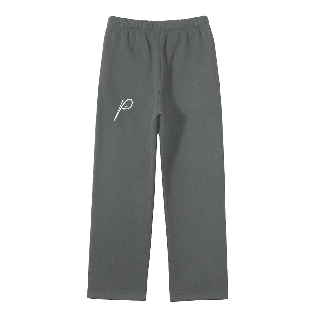 Unisex Solid Color Fleece Straight Leg Pants