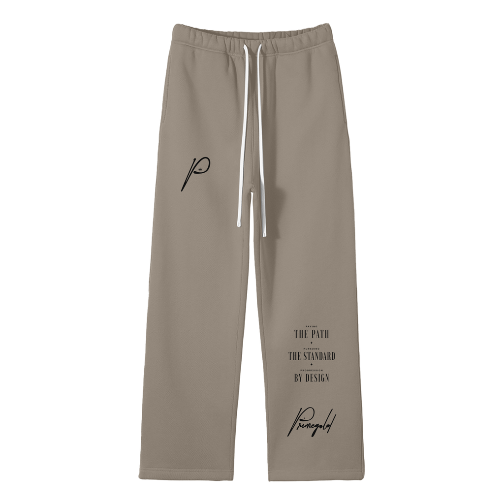 Unisex Solid Color Fleece Straight Leg Pants
