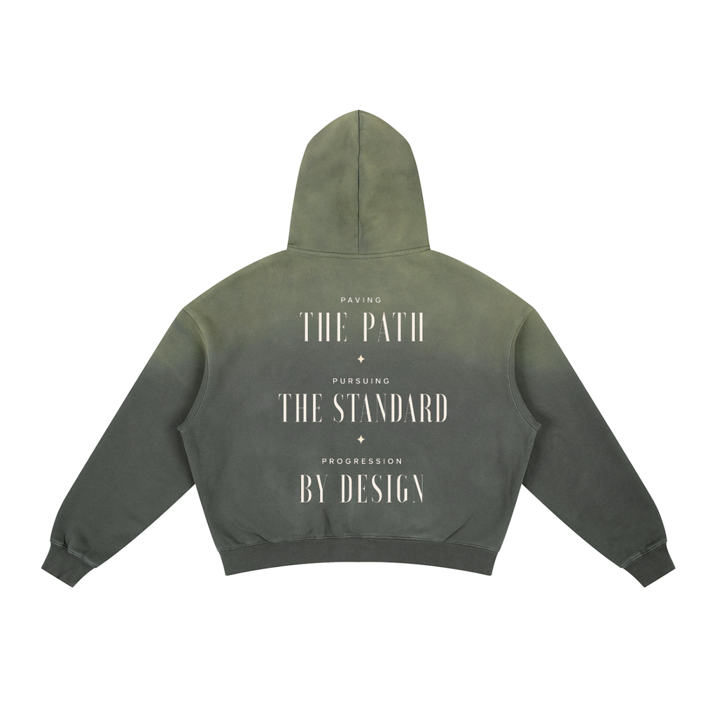 Frayed Sunfade Boxy Fleece Hoodie