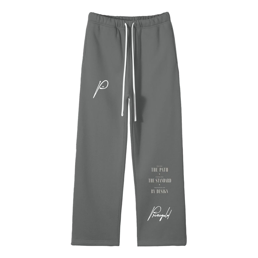 Unisex Solid Color Fleece Straight Leg Pants