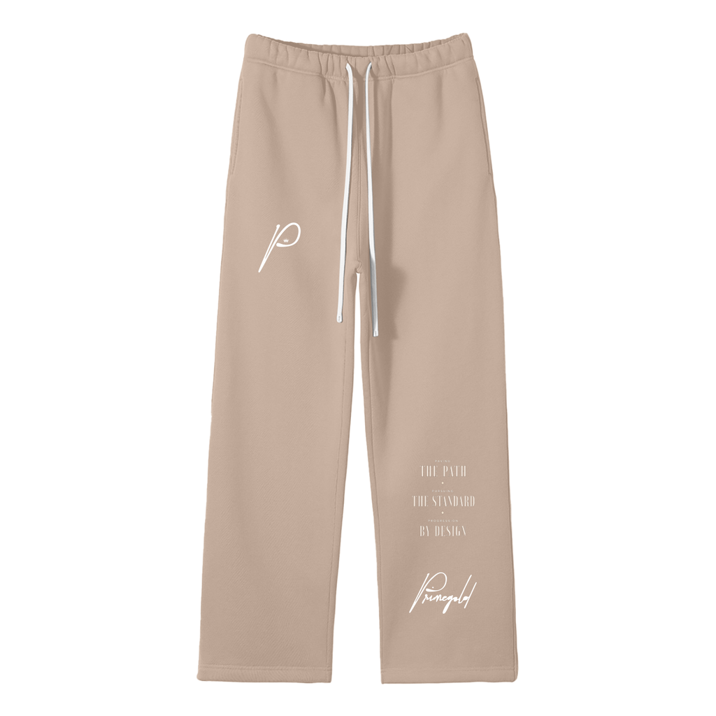 Unisex Solid Color Fleece Straight Leg Pants